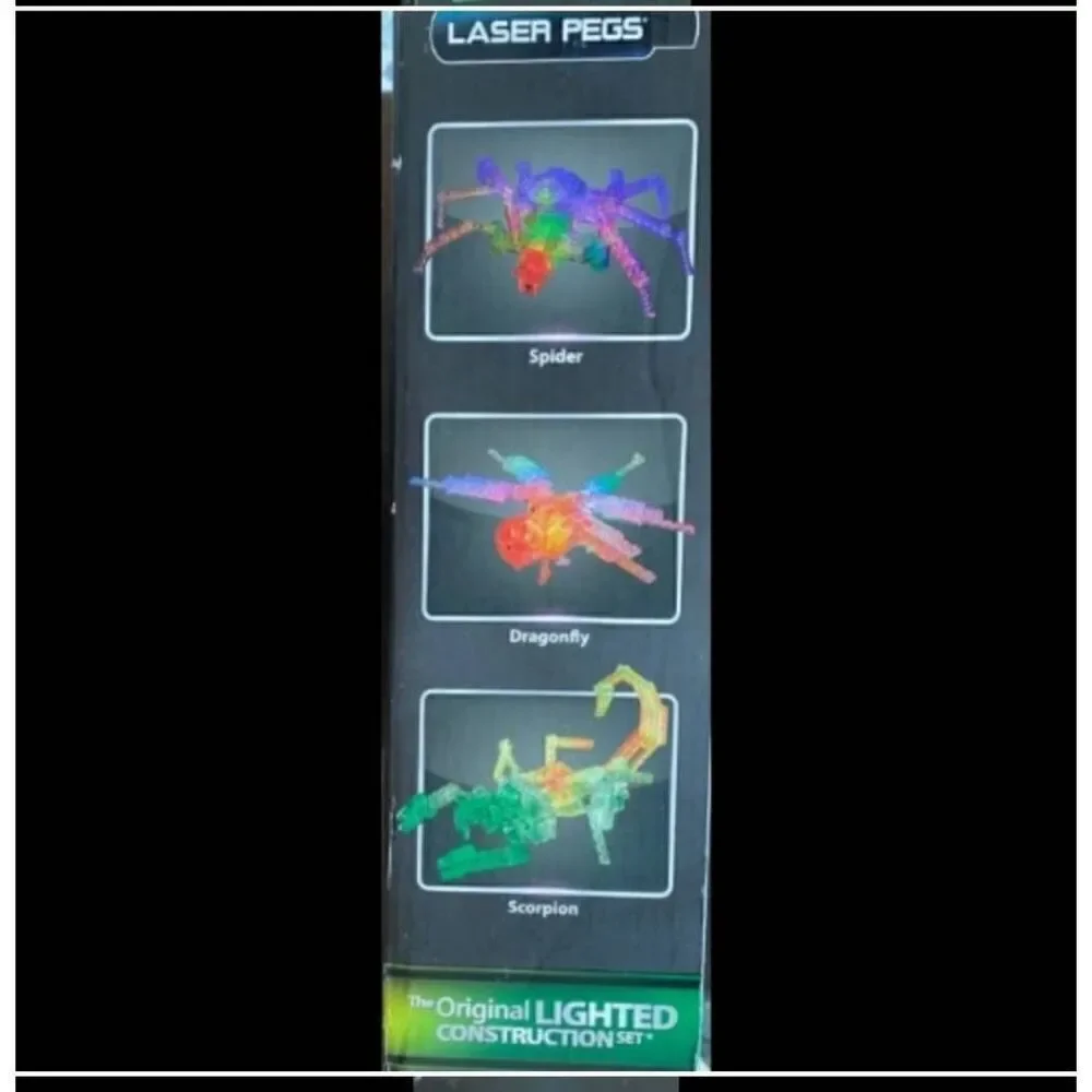 Retired Rare Laser Pegs 12 in 1 Construction Toy Kit (Spider): Light it Up